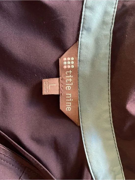 Title Nine Navy Mini Shirt Dress with Teal Trim - Picture 8 of 8